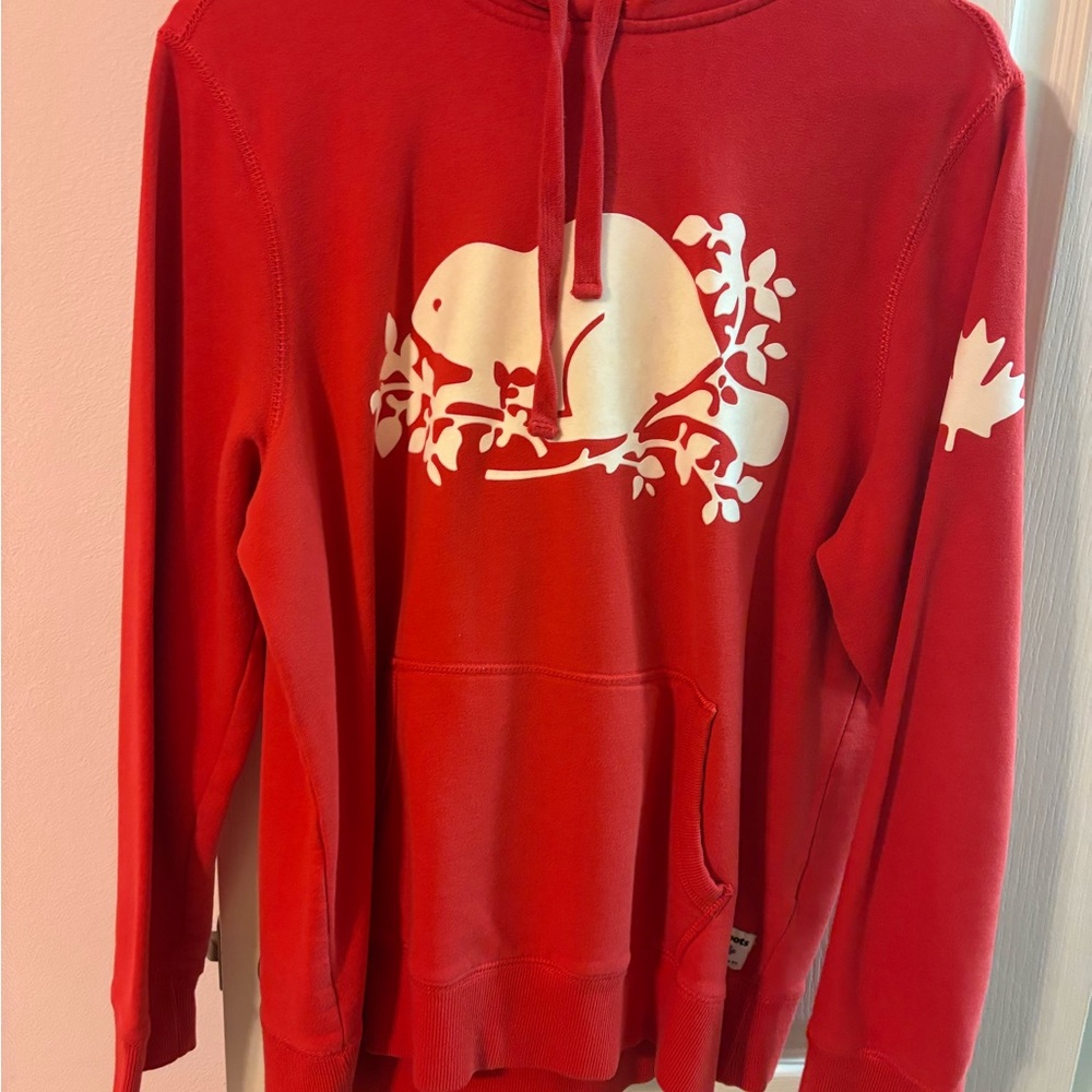 Roots Red Hoodie with White Logo